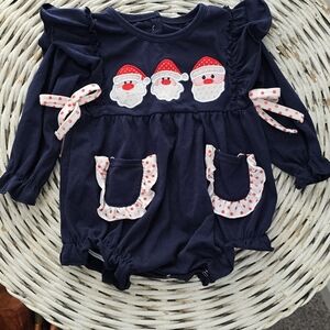 Boutique Santa Christmas Bubble 3-6 months